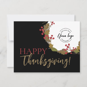 LOGOTYPEN i HAPPY THANKSGIVING Julkort