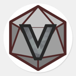 Logotypen INVICTUS Stream "GRÅTT TEAM" Runt Klistermärke