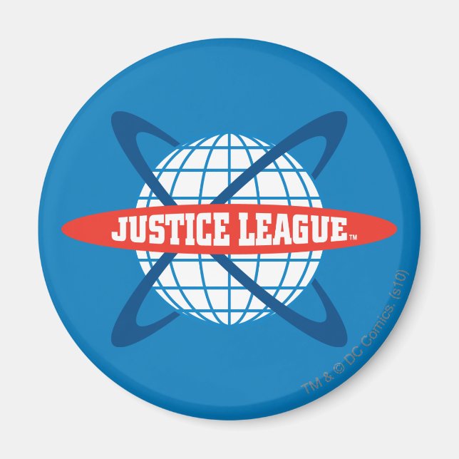 Logotypen Justice League Globe Magnet (Framsidan)