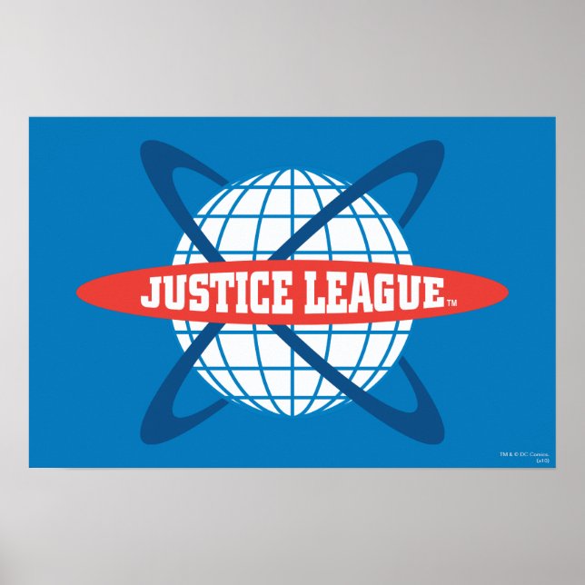 Logotypen Justice League Globe Poster (Framsidan)