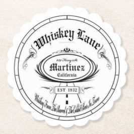 Logotypen Klassisk whisky Underlägg uppsättning Papper