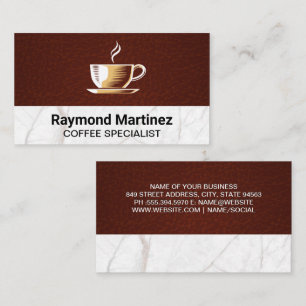 Logotypen Kopp   Marmor och läder Visitkort