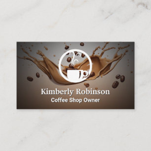 Logotypen Kopp Stänk-kaffe Visitkort