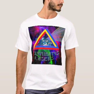 Logotypen Laserljus vit T-skiva T Shirt