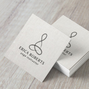 Logotypen Linen för Yoga Instructor Pensel Stroke  Fyrkantigt Visitkort