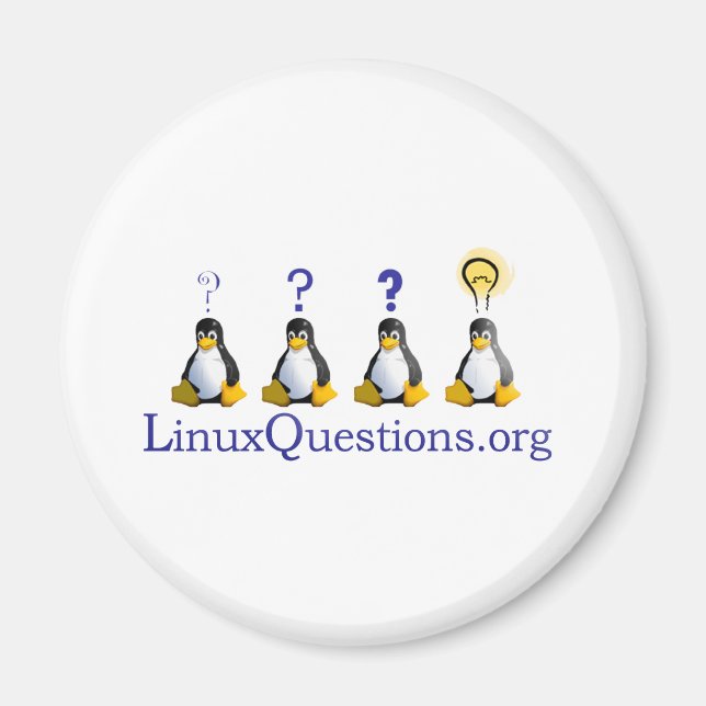 Logotypen Linux-frågor Magnet (Framsidan)
