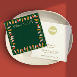 Logotypen Ljus i julafton Visning Card Fyrkantigt Visitkort