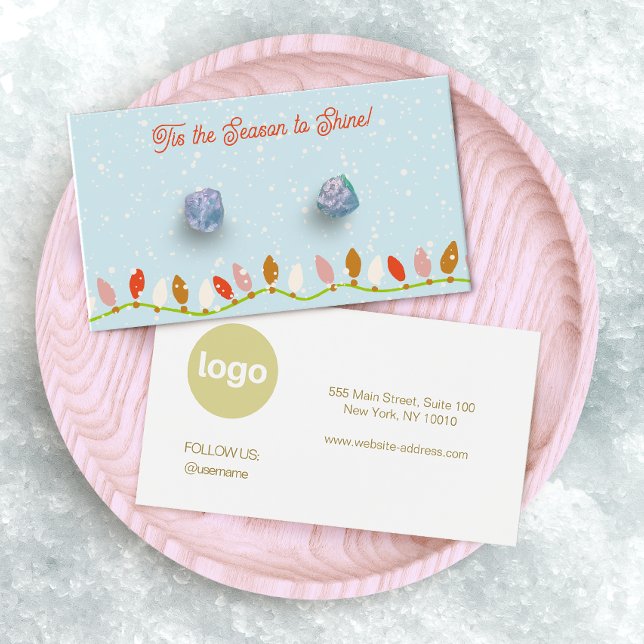 Logotypen Ljus i julafton Visning Card Visitkort (Skapare uppladdad)