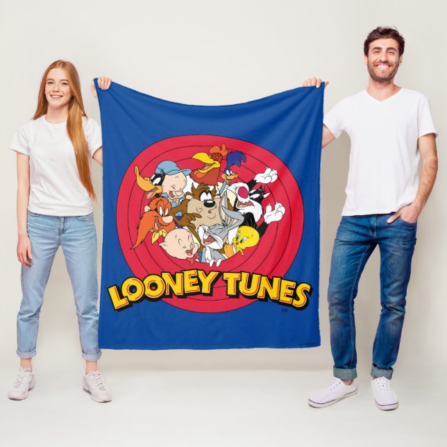 LOGOTYPEN LOONEY TUNES™-tecken Fleecefilt (På plats)