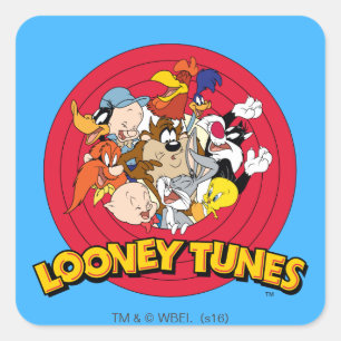 LOGOTYPEN LOONEY TUNES™-tecken Fyrkantigt Klistermärke