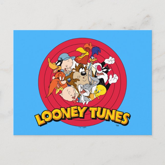 LOGOTYPEN LOONEY TUNES™-tecken Vykort (Framsida)