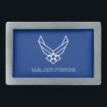 Logotypen Luft Force - Blue<br><div class="desc">Den här designen visar officiellen Luft Force-logotypen i USA på en slående blå bakgrund. Symbolistigt pride,  hängivenhet och service,  det är en tidlös och patriotisk hyllning till United Stater Luft Force och dess kvalitetstradition för rik.</div>