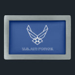 Logotypen Luft Force - Blue<br><div class="desc">Den här designen visar officiellen Luft Force-logotypen i USA på en slående blå bakgrund. Symbolistigt pride,  hängivenhet och service,  det är en tidlös och patriotisk hyllning till United Stater Luft Force och dess kvalitetstradition för rik.</div>
