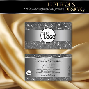 Logotypen Luminösa Gnistror Stars i Luxury Silver Visitkort