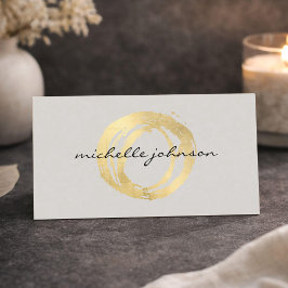 Logotypen Luxe Faux Guld-målad Circle Designer på  Visitkort