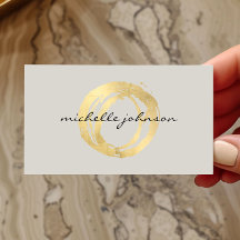 Logotypen Luxe Faux Guld-målad Circle Designer på 