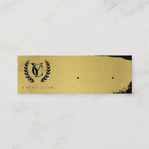 Logotypen Luxe Gold Foil Black Struktur Push Strok Mini Visitkort