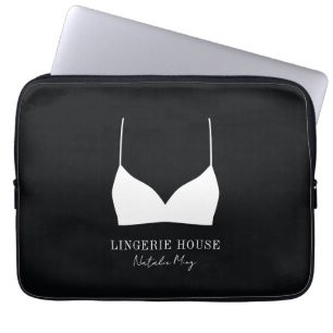 Logotypen Luxury Modern Black White Lingerie Bouti Laptop Fodral
