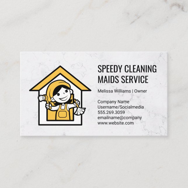 Logotypen Maid Cleaner Visitkort (Framsida)