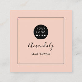 Logotypen Makeup Ro med minimal Anpassningsbar Fyrkantigt Visitkort