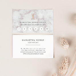 Logotypen Marble & Ro Guld Scissors | Salon Lojalitetskort
