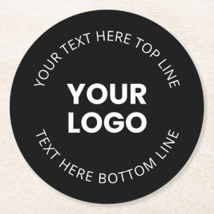 Logotypen Minimalistiskt Stil Underlägg Papper Rund