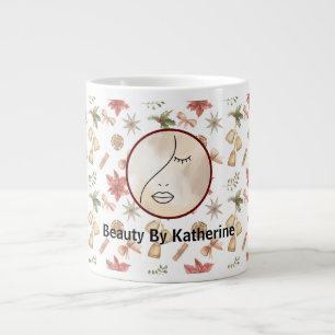 Logotypen Modern Abstrakt Woman Beauty Ansikte Jumbo Mugg