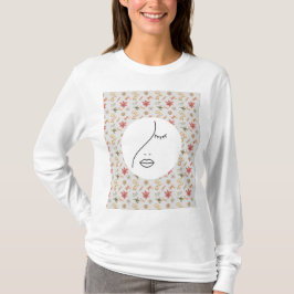 Logotypen Modern Abstrakt Woman Beauty Ansikte T Shirt