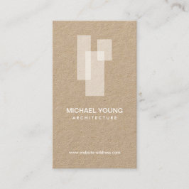 Logotypen Modern Architectural Block White/Kraft Visitkort