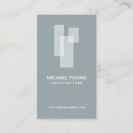 Logotypen Modern arkitektur block vit/skikt Visitkort