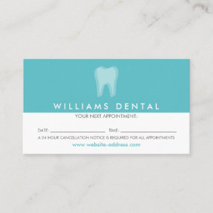 Logotypen Modern dentist Tooth på Aqua-Möte Visitkort