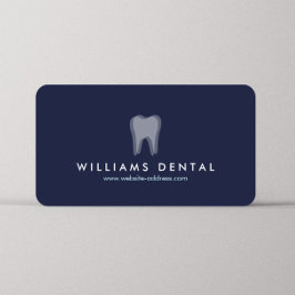 Logotypen Modern dentist Tooth på marinblått Visitkort