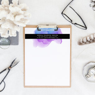 Logotypen Modern indigo Watercolor Brevhuvud