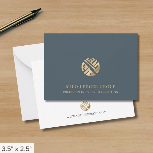 Logotypen Modern Professionell Business Anpassning Anteckningskort (Skapare uppladdad)