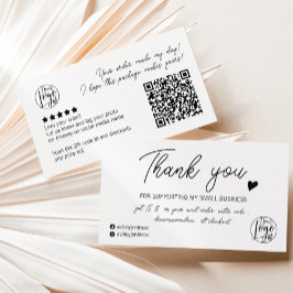 Logotypen Modern skript svartvit order tack vare a Visitkort