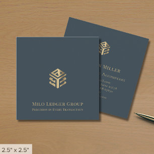 Logotypen Modern Square Affärskort Anpassningsbar Fyrkantigt Visitkort