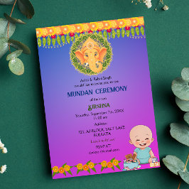 Logotypen Mundemony Ganesha minimal Blommigt Inbjudningar