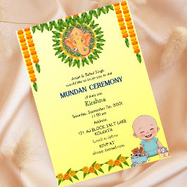 Logotypen Mundemony Ganesha minimal Blommigt Inbjudningar