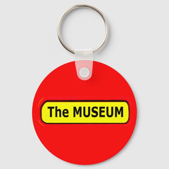 Logotypen MUSEUM Zazzle Nyckelring (Framsida)