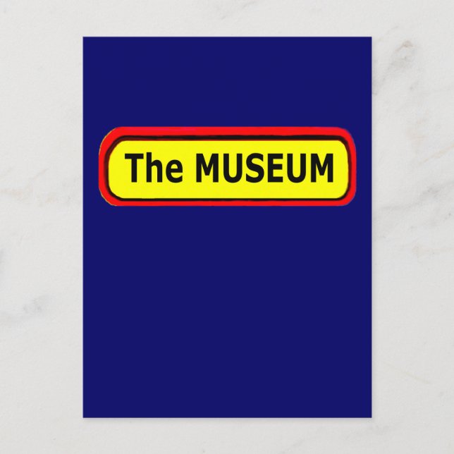 Logotypen MUSEUM Zazzle Vykort (Framsida)