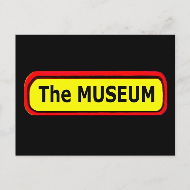 Logotypen MUSEUM Zazzle Vykort (Framsida)