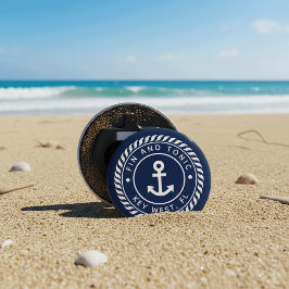 Logotypen Nautical Boat Namn Anchor Flasköppnare