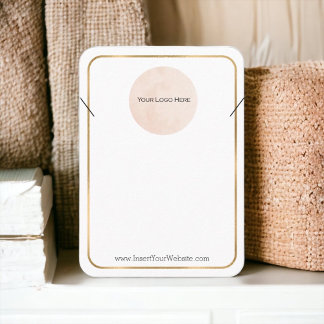 Logotypen Necklace Visning Guld Large Lodrät Visitkort