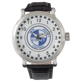 Logotypen New jersey Central Blue Comet Tåg Armbandsur