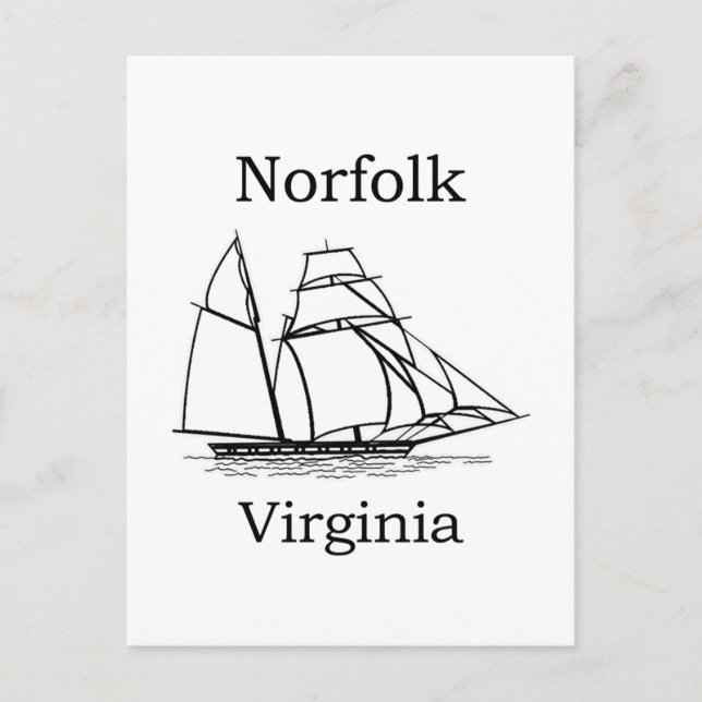 Logotypen Norfolk Virginia Tall Fraktas  Vykort (Framsida)