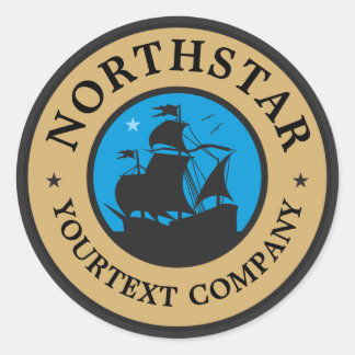 Logotypen North Star Runt Klistermärke