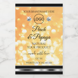 Logotypen orange Glitter Product Label Gnistra Dia Mat Etikett