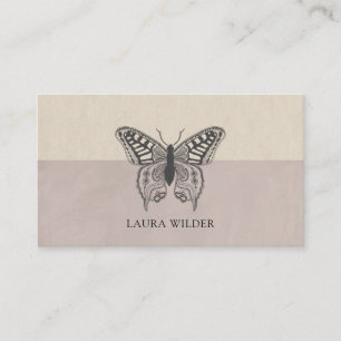 Logotypen personlig Butterfly Illustration Visitkort