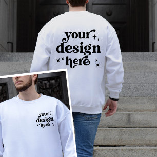 Logotypen Personlig för främre och bakre Anpassnin Lång Ärmad Tröja