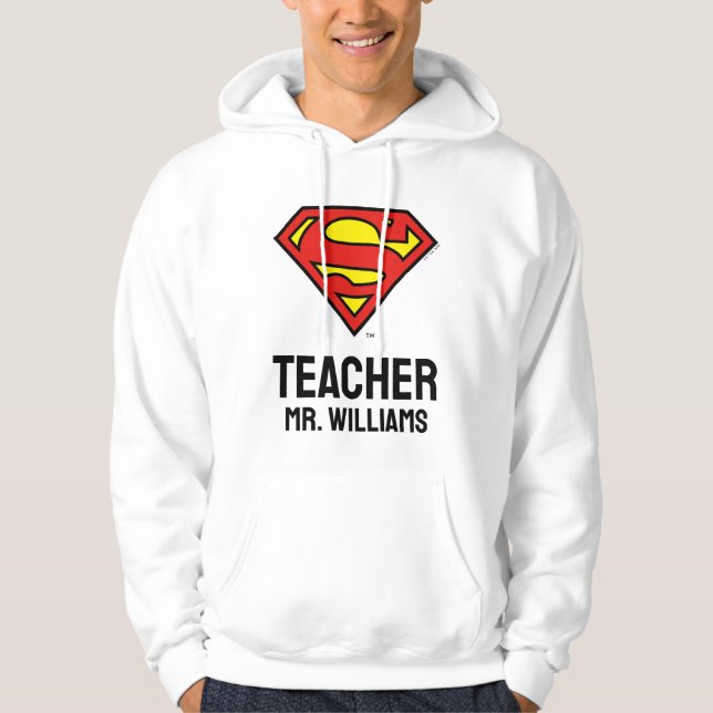 Logotypen Personlig Superman Hoodie (Framsida)